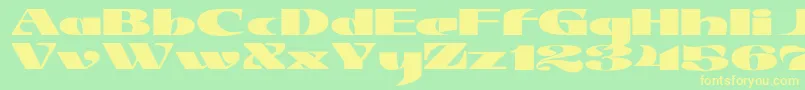 JMH Jezail Font – Yellow Fonts on Green Background