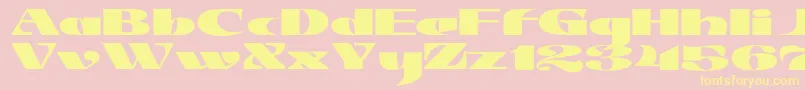 JMH Jezail Font – Yellow Fonts on Pink Background