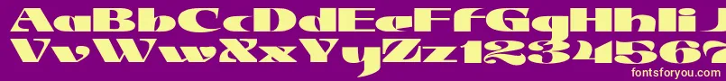 JMH Jezail Font – Yellow Fonts on Purple Background