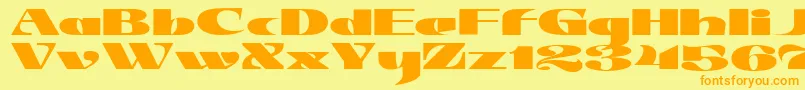 JMH Jezail Font – Orange Fonts on Yellow Background