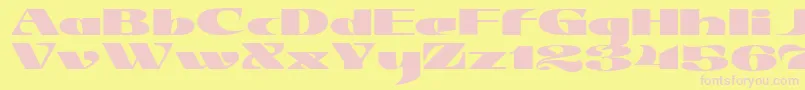 JMH Jezail Font – Pink Fonts on Yellow Background