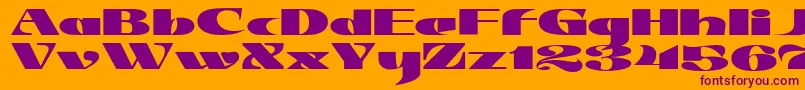 JMH Jezail Font – Purple Fonts on Orange Background