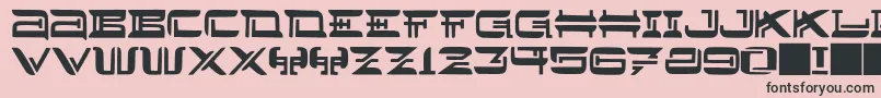 フォントJMH Lee West – ピンクの背景に黒い文字