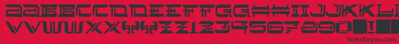 JMH Lee West Font – Black Fonts on Red Background