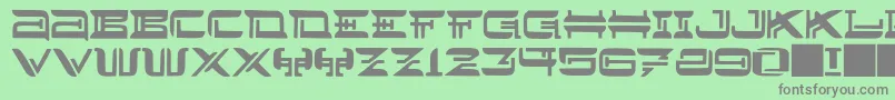 フォントJMH Lee West – 緑の背景に灰色の文字