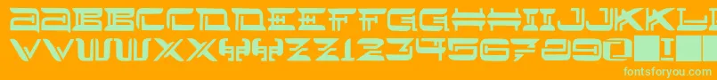 JMH Lee West Font – Green Fonts on Orange Background