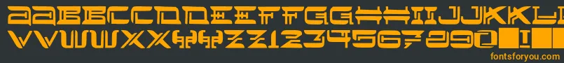 JMH Lee West Font – Orange Fonts on Black Background