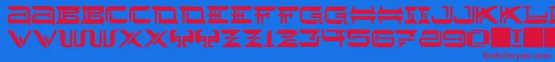 JMH Lee West Font – Red Fonts on Blue Background