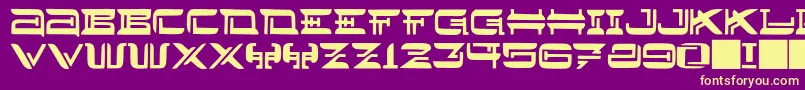 JMH Lee West Font – Yellow Fonts on Purple Background