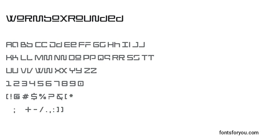 Шрифт WormboxRounded – алфавит, цифры, специальные символы