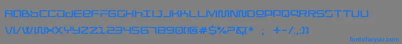 Fonte WormboxRounded – fontes azuis em um fundo cinza