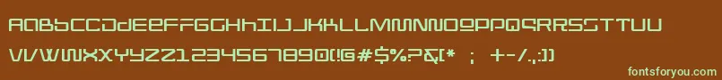 Fonte WormboxRounded – fontes verdes em um fundo marrom