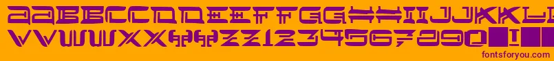 JMH Lee West Font – Purple Fonts on Orange Background