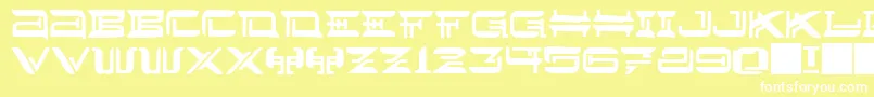 フォントJMH Lee West – 黄色い背景に白い文字