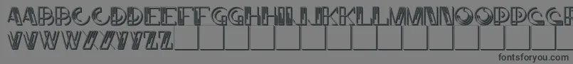 JMH Linart II Caps-fontti – mustat fontit harmaalla taustalla