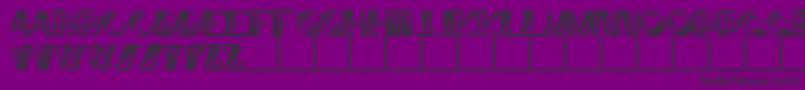 JMH Linart II Caps Font – Black Fonts on Purple Background