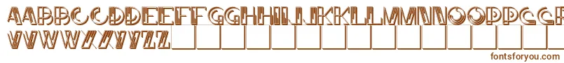 JMH Linart II Caps Font – Brown Fonts on White Background