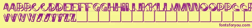 JMH Linart II Caps Font – Purple Fonts on Yellow Background