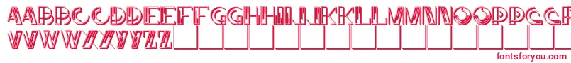 JMH Linart II Caps Font – Red Fonts on White Background