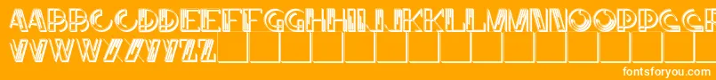 JMH Linart II Caps Font – White Fonts on Orange Background