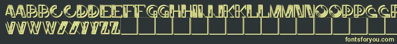 JMH Linart II Caps Font – Yellow Fonts on Black Background