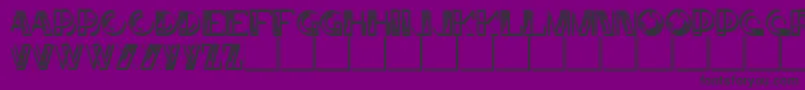 JMH Linart II Caps Font – Black Fonts on Purple Background