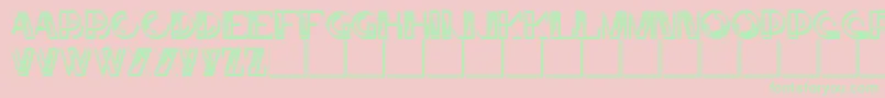 JMH Linart II Caps Font – Green Fonts on Pink Background