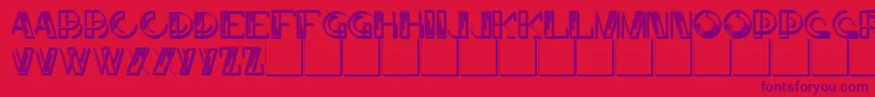 JMH Linart II Caps Font – Purple Fonts on Red Background