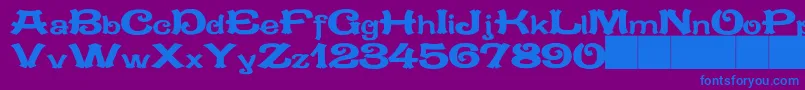 JMH MEJANA Font – Blue Fonts on Purple Background