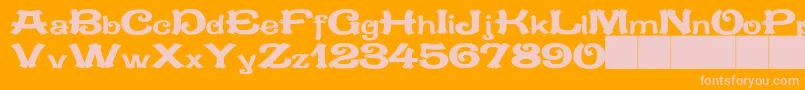 JMH MEJANA Font – Pink Fonts on Orange Background