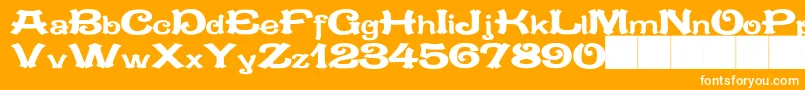 JMH MEJANA Font – White Fonts on Orange Background