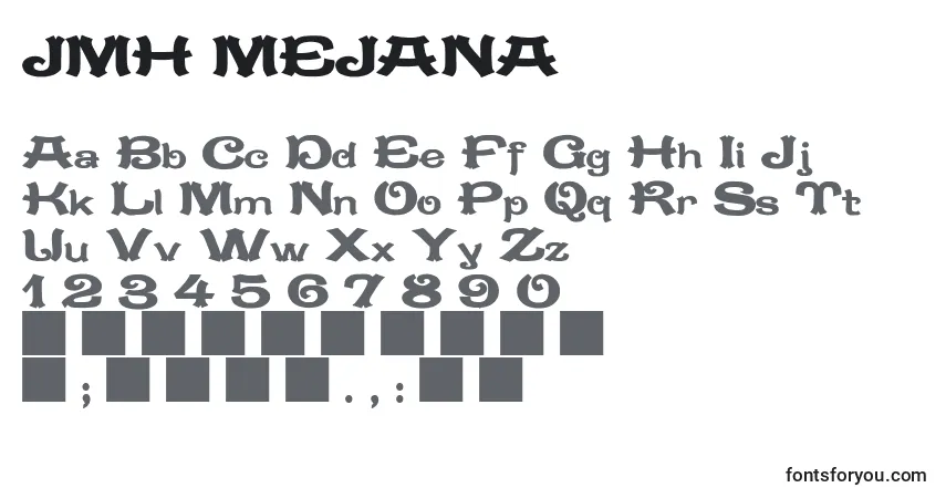 JMH MEJANA (130914)-fontti – aakkoset, numerot, erikoismerkit