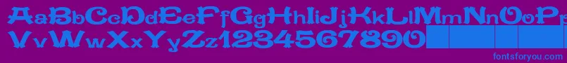 JMH MEJANA Font – Blue Fonts on Purple Background