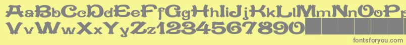 JMH MEJANA Font – Gray Fonts on Yellow Background