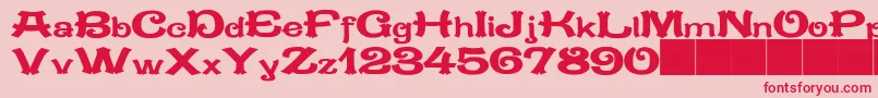 JMH MEJANA Font – Red Fonts on Pink Background