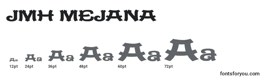 Размеры шрифта JMH MEJANA (130914)