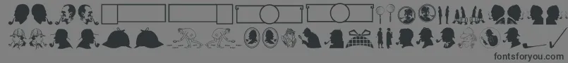 JMH Memorias Dingbats Font – Black Fonts on Gray Background