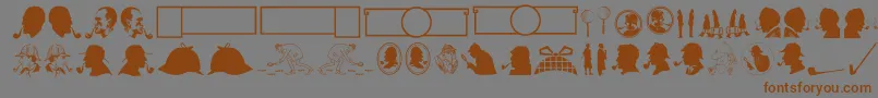 JMH Memorias Dingbats Font – Brown Fonts on Gray Background