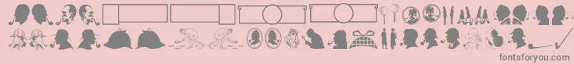 JMH Memorias Dingbats Font – Gray Fonts on Pink Background