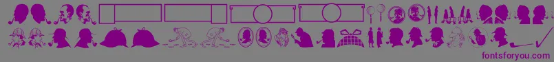 JMH Memorias Dingbats Font – Purple Fonts on Gray Background