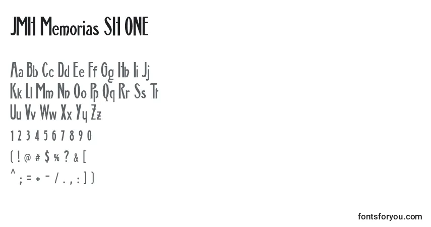 JMH Memorias SH ONE Font – alphabet, numbers, special characters