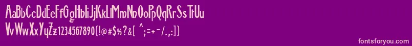 JMH Memorias SH ONE-fontti – vaaleanpunaiset fontit violetilla taustalla