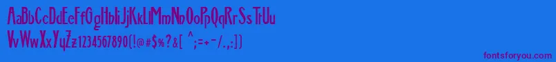 Police JMH Memorias SH ONE – polices violettes sur fond bleu