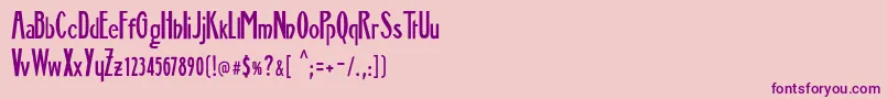 JMH Memorias SH ONE Font – Purple Fonts on Pink Background