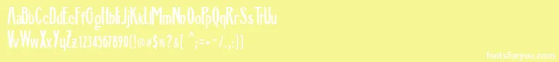 JMH Memorias SH ONE Font – White Fonts on Yellow Background