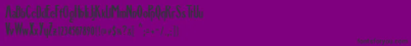 Шрифт JMH Memorias SH ONE – чёрные шрифты на фиолетовом фоне