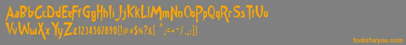 JMH Memorias SH TWO Font – Orange Fonts on Gray Background