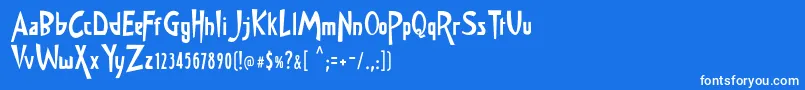JMH Memorias SH TWO Font – White Fonts on Blue Background