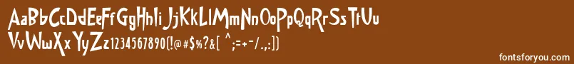JMH Memorias SH TWO Font – White Fonts on Brown Background