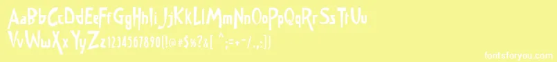 JMH Memorias SH TWO Font – White Fonts on Yellow Background
